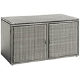 thumbnail image 1 of Spaco 88 Gallon Garden Patio Rattan Storage Container Box, Storage Box, Gray, 1 of 12