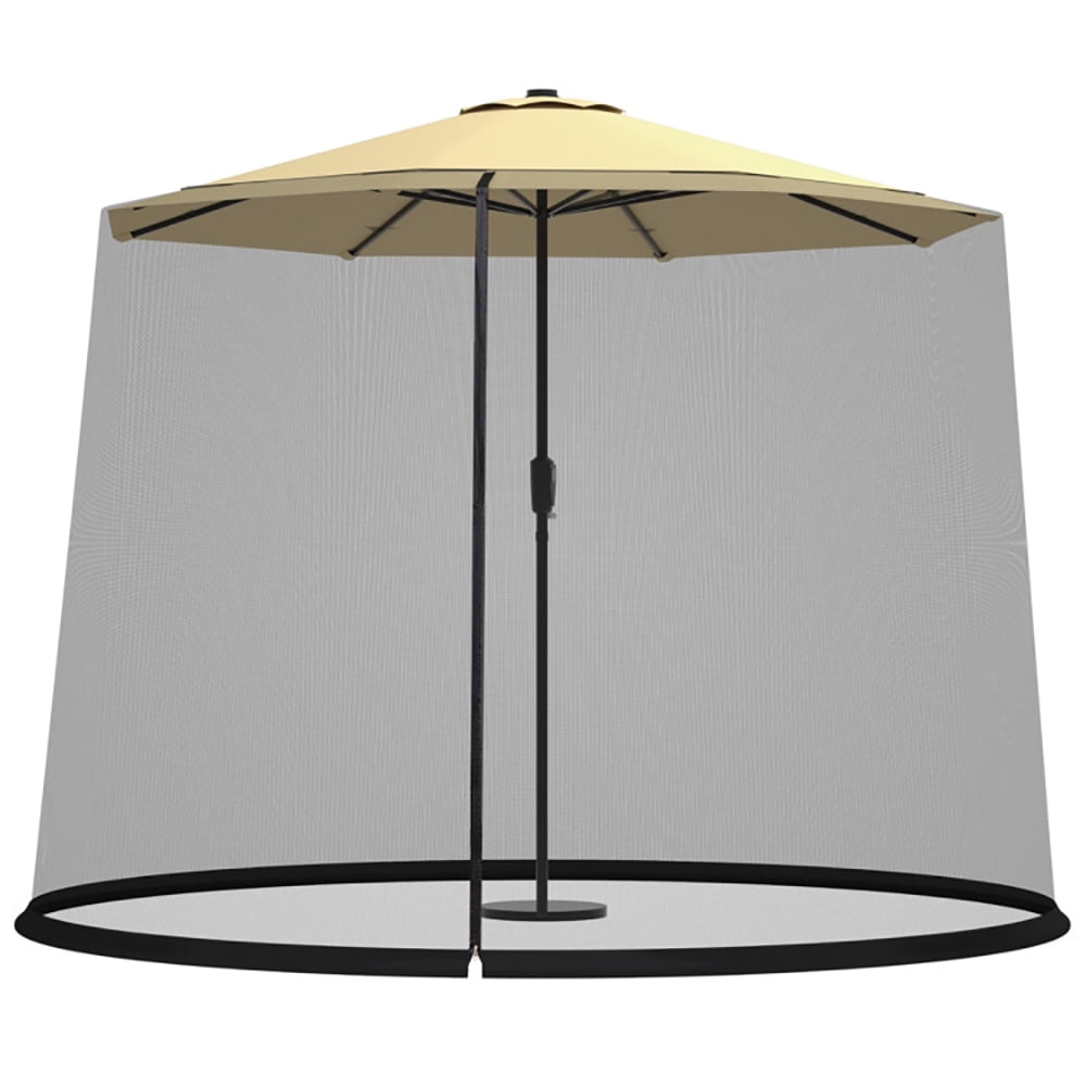 Black Polyester Outdoor Umbrella Mosquito Net Screen