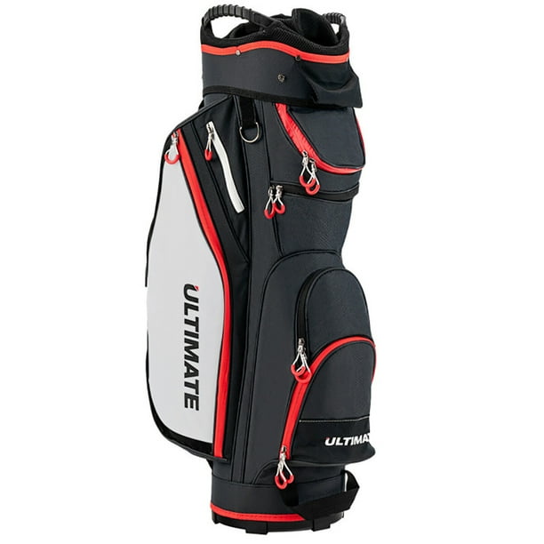 Spaco 9.5 Inch Golf Cart Bag with 14 Way Full Length Dividers Top Organizer Black Golf Stand Bag for Men Women Multiple Pockets Lightweight Durable Walmart Business Supplies