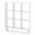 thumbnail image 1 of Spaco 9-Cube Bookcase with 6 Removable Shelves and Raised Support Feet-White, High Bookshelf, Display Storage Rack, Suitable for Home Offices, 1 of 7