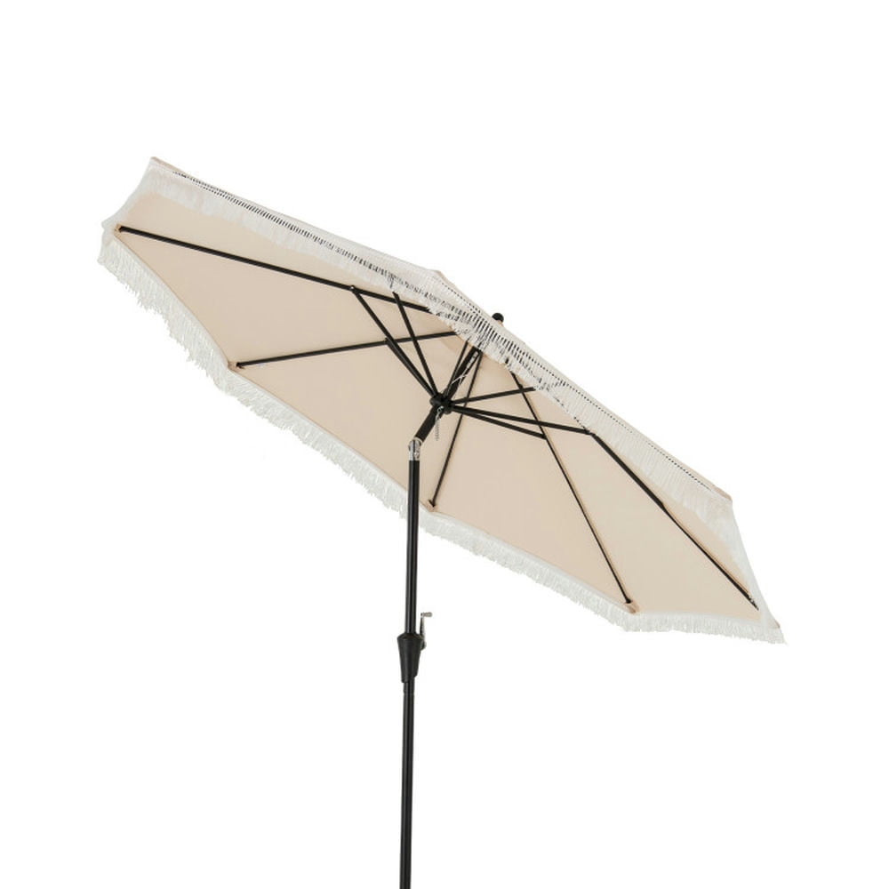 Spaco 9 FT Patio Umbrella with Sun-Protective Canopy for Patio Garden Pool-Beige, Outdoor Table Umbrella, Yard Umbrella, Market Umbrella