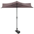 thumbnail image 1 of Spaco 9' Half Round Patio Umbrella Sunshade without Weight Base, Outdoor Table Umbrella, Yard Umbrella, Market Umbrellas for Outdoor Patio Backyard Garden Lawn Sun Shade, 1 of 6