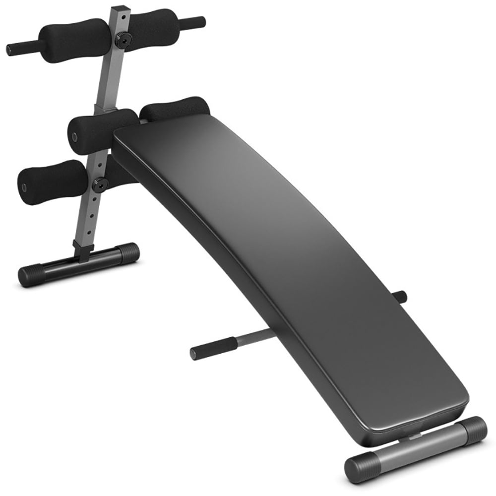 Spaco Adjustable Arc-Shaped Decline Sit up Bench, Home Gym Sit Up Bench for Glute \u0026 Ab Workouts