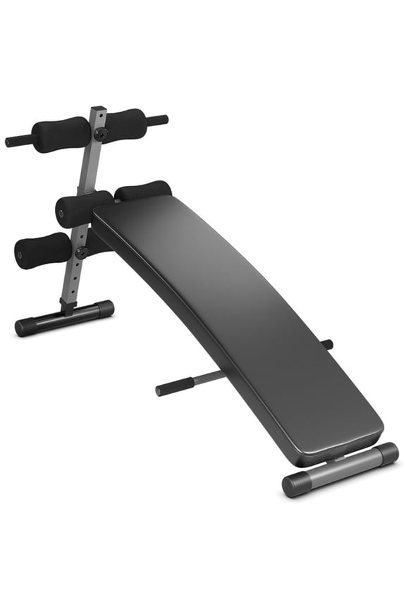 Adjustable Arc-Shaped Decline Sit up Bench, Home Gym Sit Up Bench for Glute & Ab Workouts