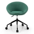 thumbnail image 1 of Spaco Adjustable Swivel Accent Chair Vanity Chair with Round Back-Green, Modern Mid-Century Upholstered Living Room Chair, 1 of 8