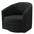 thumbnail image 1 of Spaco Assembly Accent Chair, Accent Oversized Comfy Reading Chair with 360-Degree Swivel Metal Base, Thick Padded Cozy Lounge Chair for Living Room, Bedroom, Dorm, Navy, 1 of 9