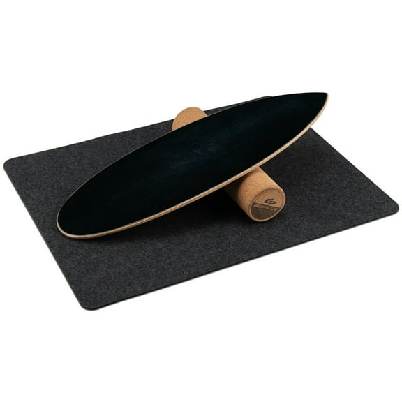 Spaco Balance Board Trainer for Core Strength-Black, Balance Board Trainer, Wooden Balancing Board with Workout Guide to Exercise and Build Core Stability