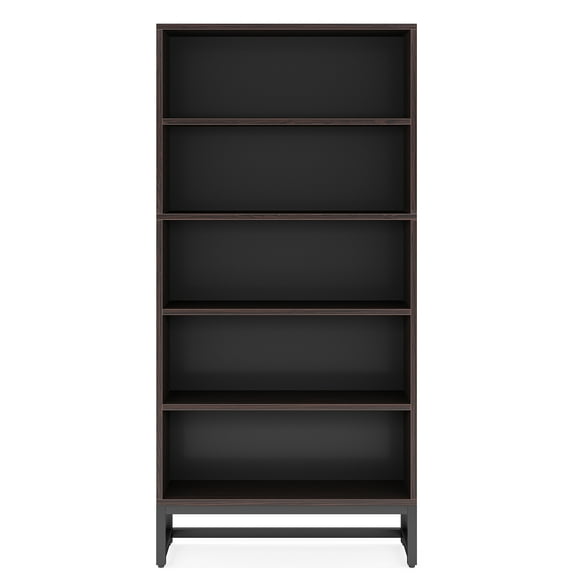Spaco Bookshelf, 529lbs Capacity Tall Bookshelf - Durable Metal Frame & Thick Particleboard,Brown