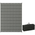 thumbnail image 1 of Spaco Carpet RV Camping Rugs with Carry Bag, 9' x 12' Reversible Outdoor Rug, Black & White Clover, 1 of 11
