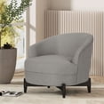 thumbnail image 1 of Spaco Club Chair, Accent Chair, Modern Living Room Chair Arm Chair Barrel Chair with Legs and Padded Seat for Bedroom Reception Room, Gray, 1 of 11