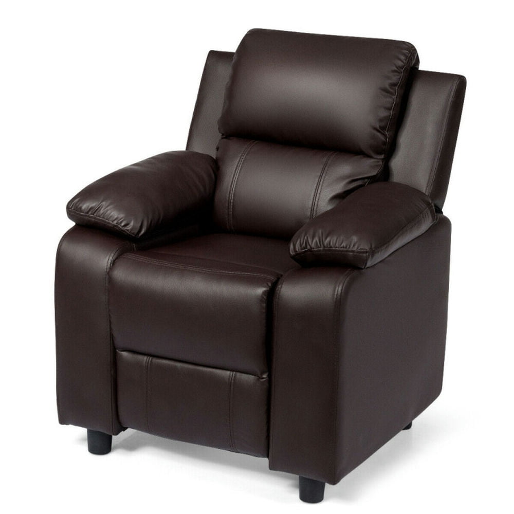 Spaco Deluxe Kids Armchair Recliner Headrest Sofa w/ Storage Arms-Brown, Kids Couch for Kids Spaco Deluxe Kids Armchair Recliner Headrest Sofa w/ Storage Arms-Brown, Kids Couch for Kids