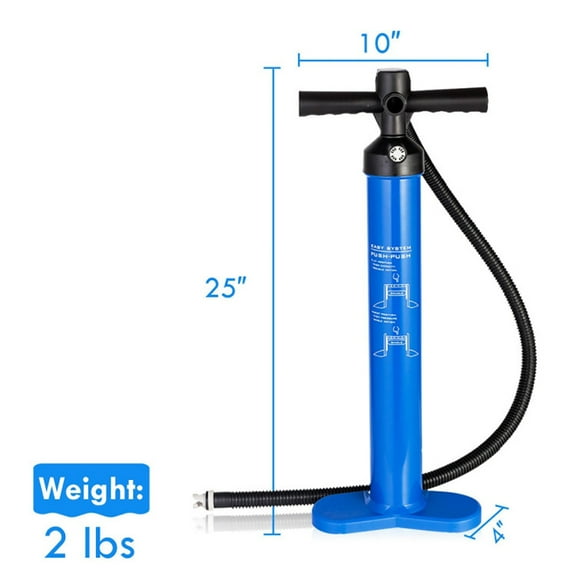 Spaco Double Action Manual inflation SUP Hand Pump with Gauge, Universal Hand Pump for Inflatable Kayaks Single