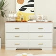thumbnail image 1 of Spaco Dresser for Bedroom 6 Drawers Dresser Bedroom Furniture, White Dresser, 1 of 8