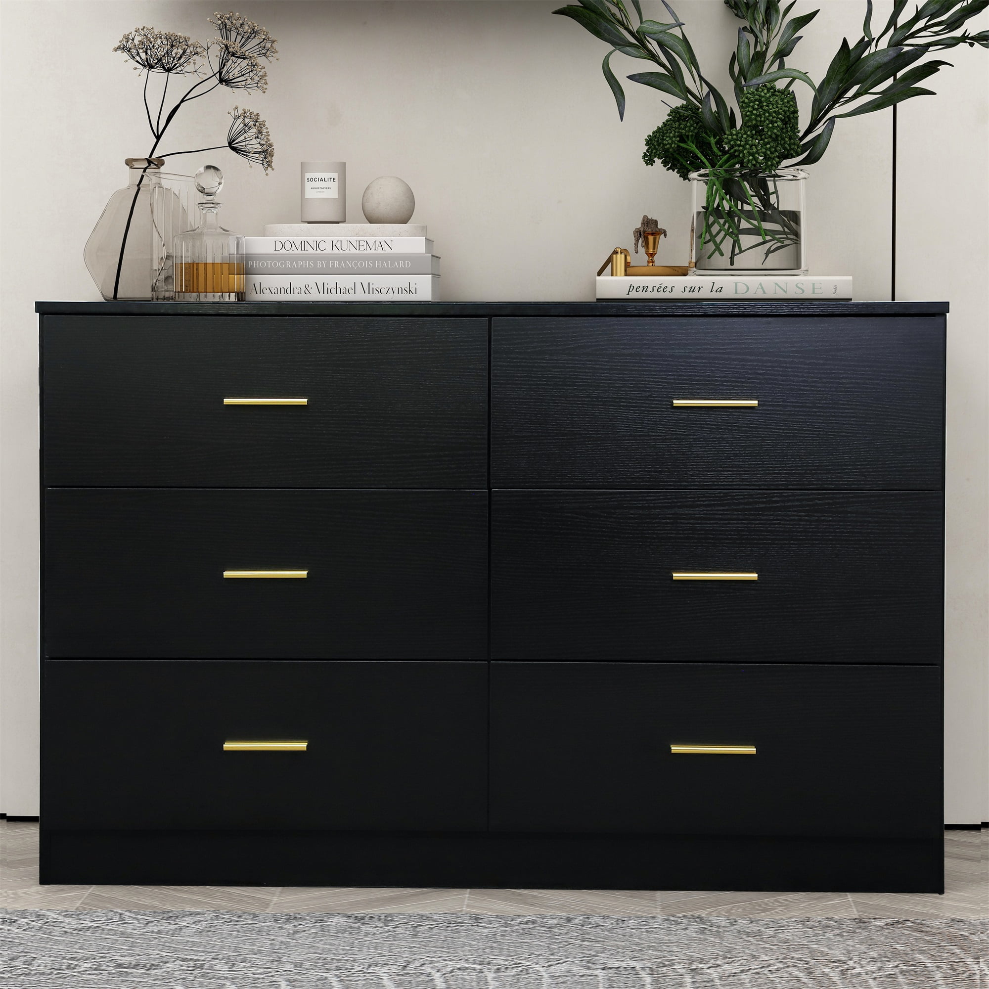 Spaco Dresser for Bedroom 6 Drawers Dresser Chest of Drawer Bedroom