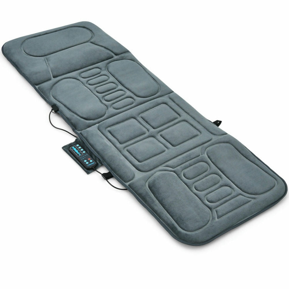 Spaco Foldable Massage Mat with Heat and 10 Vibration Motors, Massager Spaco Foldable Massage Mat with Heat and 10 Vibration Motors, Massager