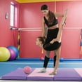 thumbnail image 1 of Spaco Folding Gymnastics Mat with Carry Handles and Sweatproof Detachable PU Leather Cover-Pink, Folding Thick Exercise with Carrying Handles for MMA, Gymnastics, Stretching, Core Workouts, 1 of 7