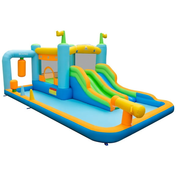 Spaco Giant Inflatable Water Slide for Kids Aged 3-10 Years (without Blower), Jumping Family Backyard Bouncy Castle, Durable Sewn with Extra Thick Material, Idea for Kids