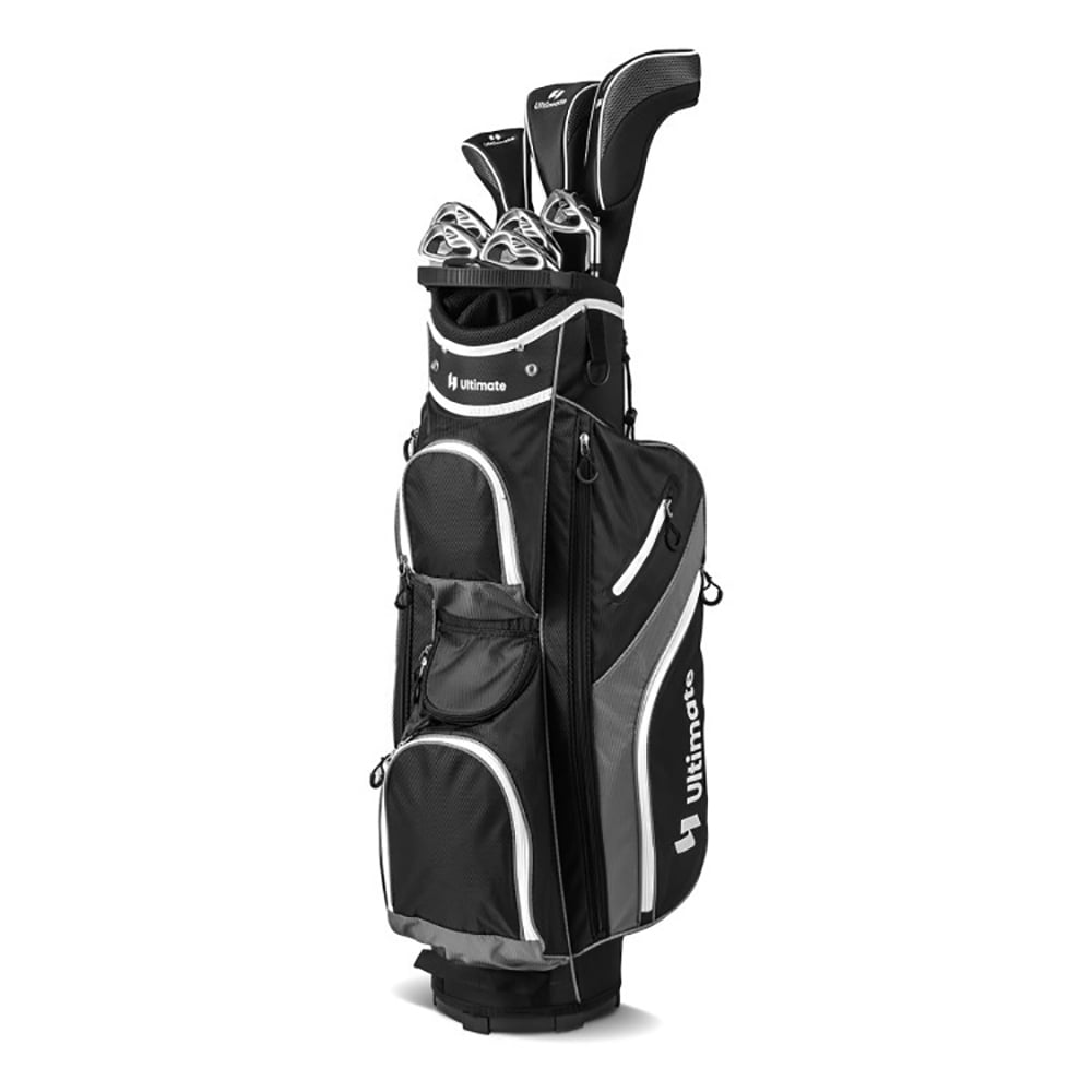 Spaco Golf Cart Bag with 14 Way Top Dividers, Golf Cart Bag with 9 Zippered Pockets, Golf Bags for Men & Women, Gray
