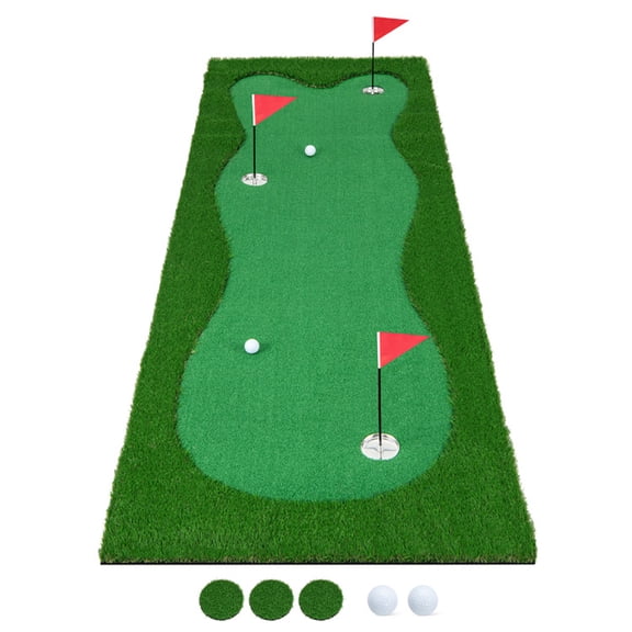 Spaco Golf Putting Green with Realistic Artificial Grass Turf-S, Golf Hitting Mat Artificial Turf Mat for Indoor/Outdoor Practice