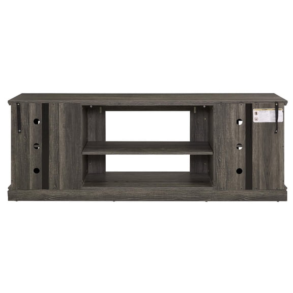 Spaco Gray 70" TV Stand - Faux Stone Media Console with 2-Door Storage