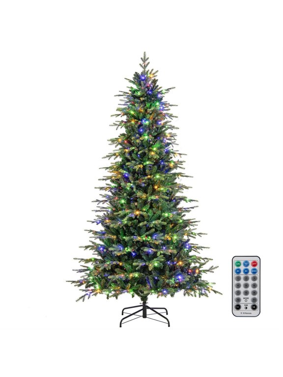 Green Pre-Lit Tree - 7.5 Feet, 1162 Tips, 11 Modes, 3 Timer Settings & Dual Control