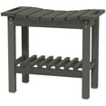 thumbnail image 1 of Spaco HDPE Shower Bench, Waterproof Shower Stool with Handle, Storage Shelf, Non-Slip Pads for Indoor and Outdoor, Dark Gray, 1 of 11