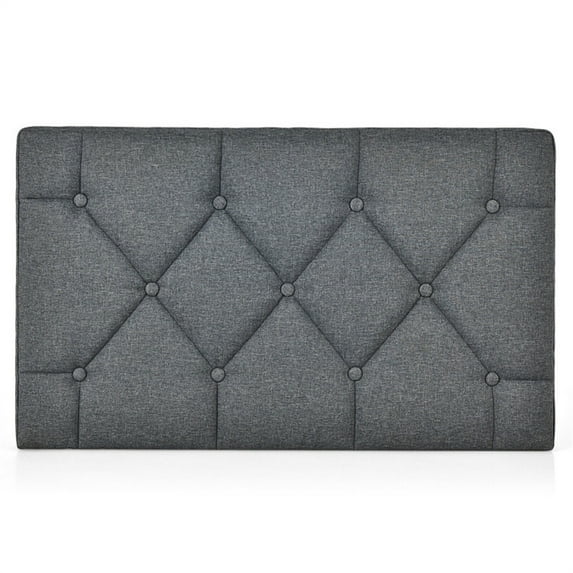 Spaco Queen Wall Mounted Upholstered Headboard, Gray