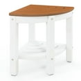 Spaco Heavy Duty Corner Shower Bench Stool with Storage Shelf for