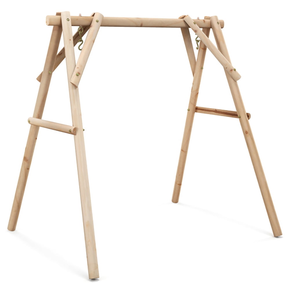 Spaco Heavy Duty Wooden Swing Frame with Reinforced Bars, Premium Outdoor Swing Stand, Durable Porch Swing Frame with Swing Mounting Hardware Spaco Heavy Duty Wooden Swing Frame with Reinforced Bars, Premium Outdoor Swing Stand, Durable Porch Swing Frame with Swing Mounting Hardware