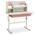 thumbnail image 1 of Spaco Height Adjustable Kids Study Desk with Tilt Desktop for 3-12 Years Old-Pink, Toddler Table and Chair Set for Arts & Crafts, Snack Time, Homeschooling, Homework, 1 of 8