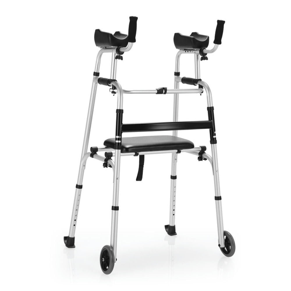 Spaco Height Adjustable Rolling Walker With Seat and Armrest Pad, Walkers for Seniors with Seat Spaco Height Adjustable Rolling Walker With Seat and Armrest Pad, Walkers for Seniors with Seat