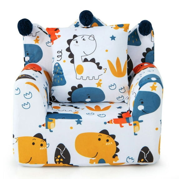 Spaco High-density Padding Kids Sofa with Armrest and Extra Pilow-Blue, Kids Couch for Kids