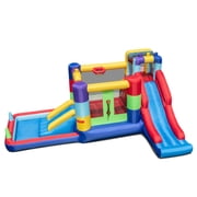 Spaco Inflatable Bounce House with 680W Blower and Ball Pit, Jumping Castle Family Backyard Bouncy Castle, Durable Sewn with Extra Thick Material, Idea for Kids