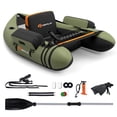 thumbnail image 1 of Spaco Inflatable Fishing Float Tube with Pump Storage Pockets and Fish Ruler, 1 of 10
