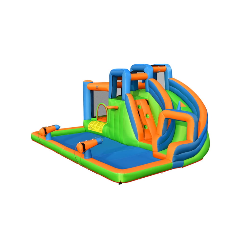 Spaco Inflatable Water Slide with Dual Climbing Walls and Blower Excluded, Jumping Family Backyard Bouncy, Durable Sewn with Extra Thick Material, Idea for Kids