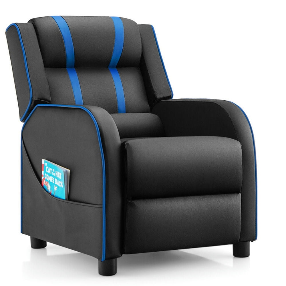 Spaco Kids Recliner Chair with Side Pockets and Footrest-Blue, Kids Couch for Kids Spaco Kids Recliner Chair with Side Pockets and Footrest-Blue, Kids Couch for Kids