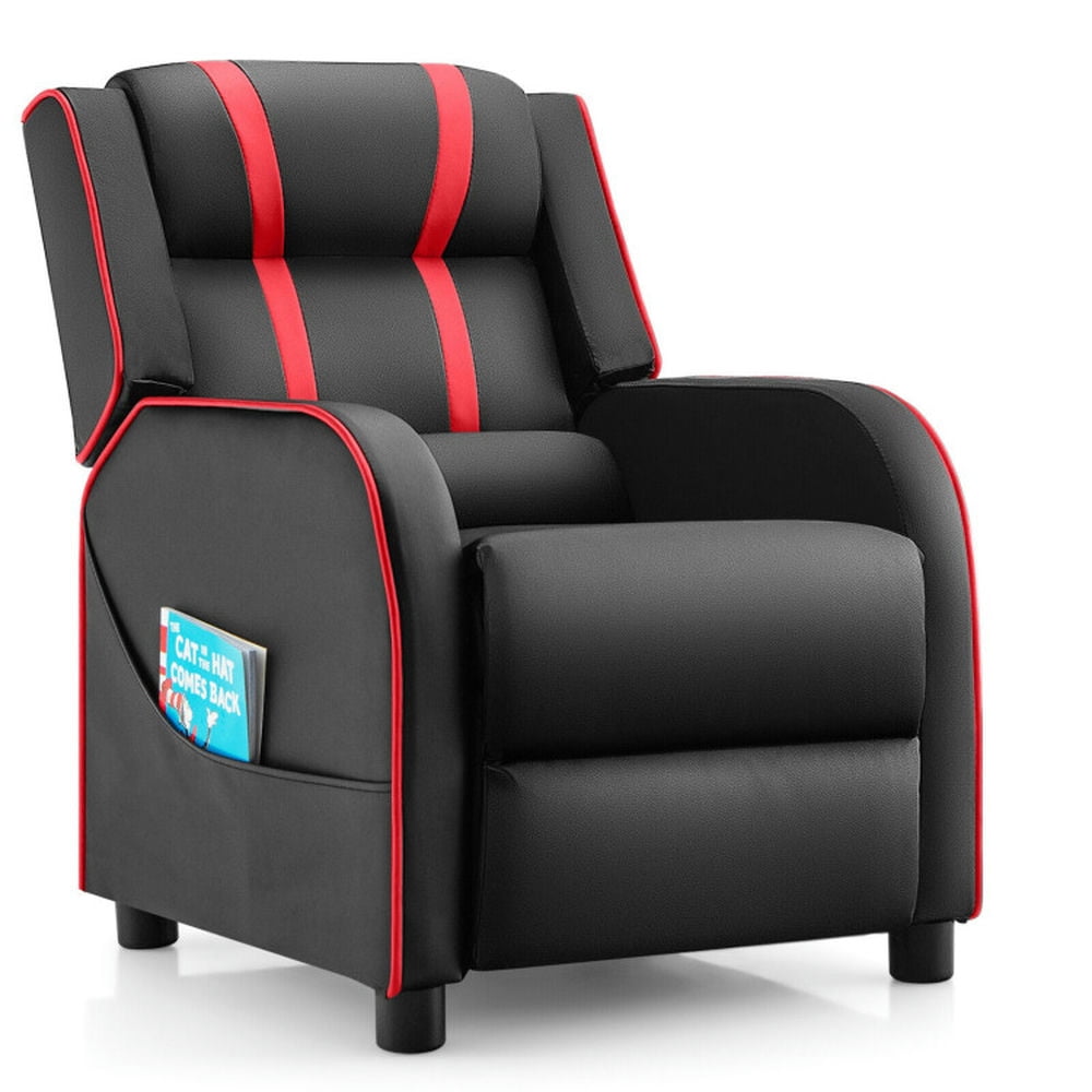 Spaco Kids Recliner Chair with Side Pockets and Footrest-Red, Kids Couch for Kids Spaco Kids Recliner Chair with Side Pockets and Footrest-Red, Kids Couch for Kids