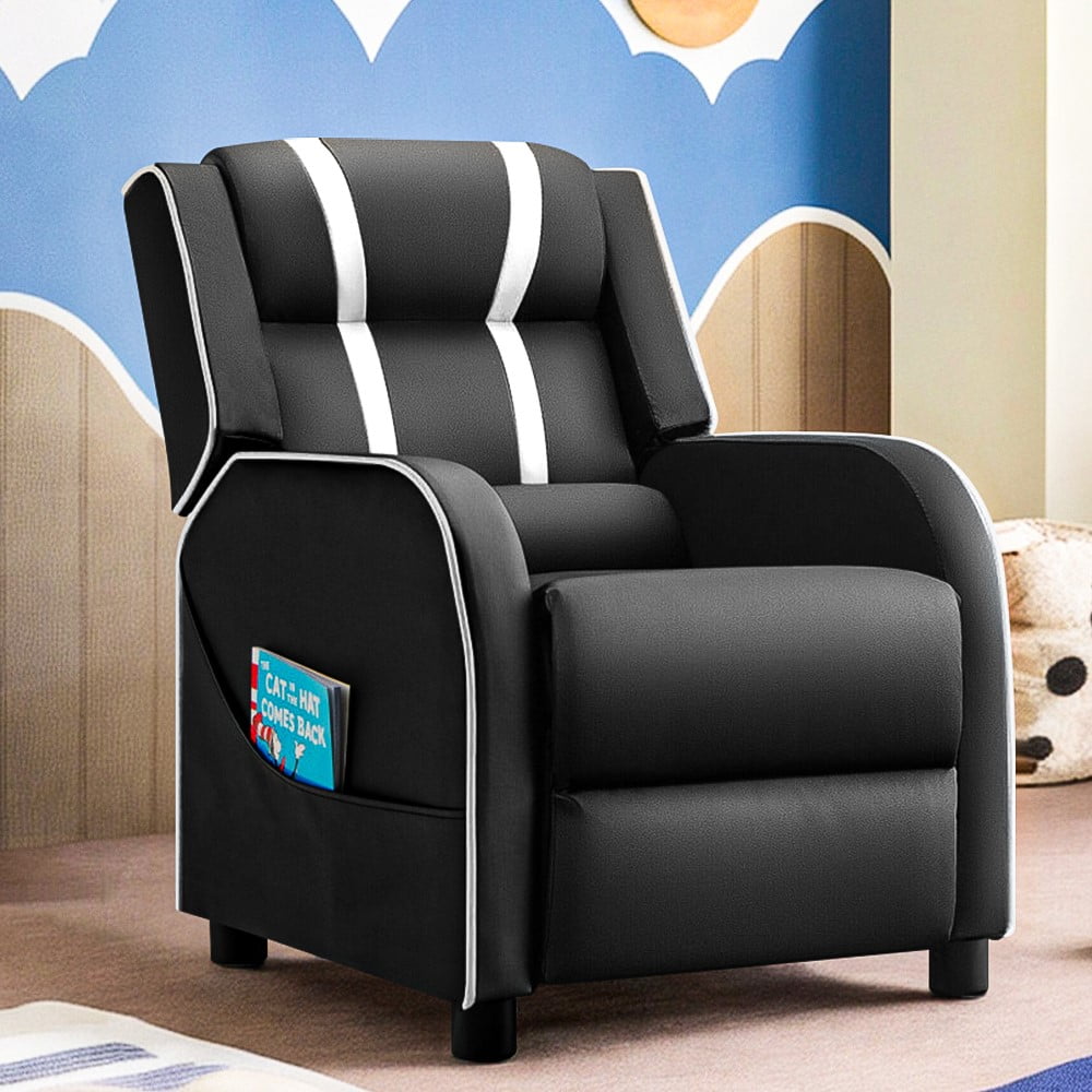 Spaco Kids Recliner Chair with Side Pockets and Footrest-White, Kids Couch for Kids Spaco Kids Recliner Chair with Side Pockets and Footrest-White, Kids Couch for Kids