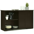 thumbnail image 1 of Spaco Kitchen Storage Cabinet, Cabinet with Wood Sliding Door, Cabinet for Indoor, Brown, 1 of 11