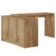 Corner Tech Pattern Spaco L Shaped Computer Desk with File Drawers, Reversible Corner ...