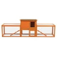 thumbnail image 1 of Spaco Large Orange Rabbit Cage, Galvanized Mesh, Pine Wood, Sunlight & Asphalt Boards, 3-Section Design, 1 of 15