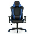 thumbnail image 1 of Spaco Massage Gaming Chair with Lumbar Support and Headrest-Blue, Desk Chair, Gaming Chair for Office or Gaming, 1 of 9