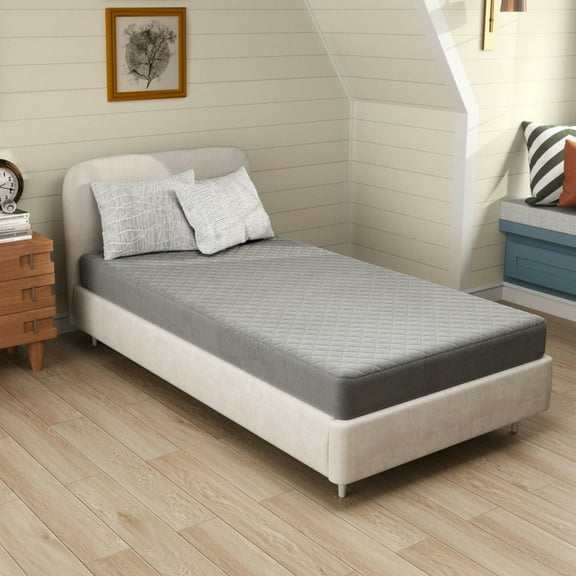 Spaco Mattress Protector, Luxury Super Soft Velvet Mattress Topper, Mattress Protector for Indoor as Bedroom, Twin Size, Gray