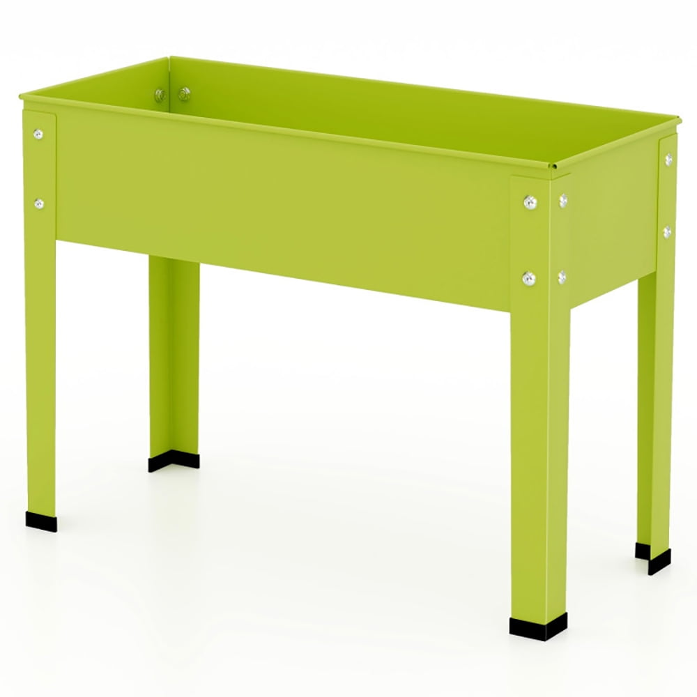 Spaco Metal Raised Garden Bed with Legs and Drainage Hole-24 x 11 x 18 inches, Outdoor Elevated Flower Box for Backyard/Patio/Gardener Spaco Metal Raised Garden Bed with Legs and Drainage Hole-24 x 11 x 18 inches, Outdoor Elevated Flower Box for Backyard/Patio/Gardener