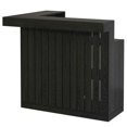 thumbnail image 1 of Spaco Modern L-Shaped Bar Counter with Slatted Design, Bar Counter with Durable Engineered Wood for Indoor as Home, Bar, Kitchen, Black, 1 of 5