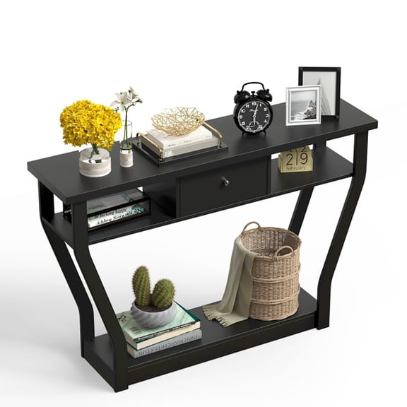 Spaco Modern Sofa Accent Table with Drawer, Entryway Table Hallway Table, Storage-Friendly Hallway Table for Foyer & Entry Spaces