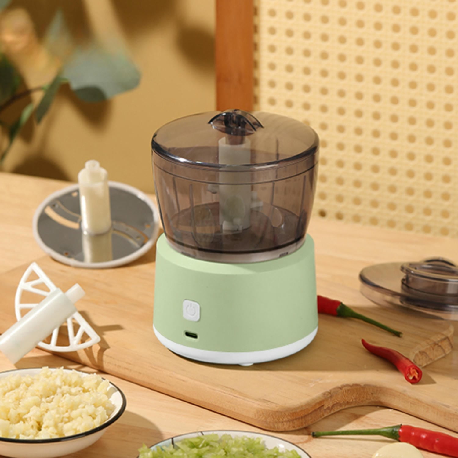 Spaco Multifunctional Food Processor, Cordless Electric Meat and ...