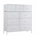thumbnail image 1 of Spaco Nine-Drawer Cabinet, Tall Dresser Fabric Storage Tower, Wooden Top for Indoor as Entryway, Closet, White, 1 of 7