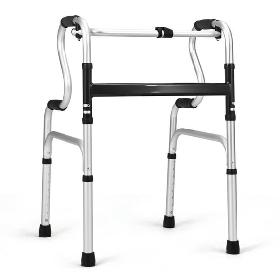 Spaco One-Button Folding Aluminum Walking Frame Walker, Walkers for ...