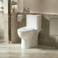 thumbnail image 1 of Spaco One Piece Toilet with Comfort Chair Seat ADA Height 17", Powerful Dual Flush Modern Toilet, 1.1/1.6 GPF, 12" Rough-In,Rimless Bowl with Soft Closing Seat,White, 1 of 15